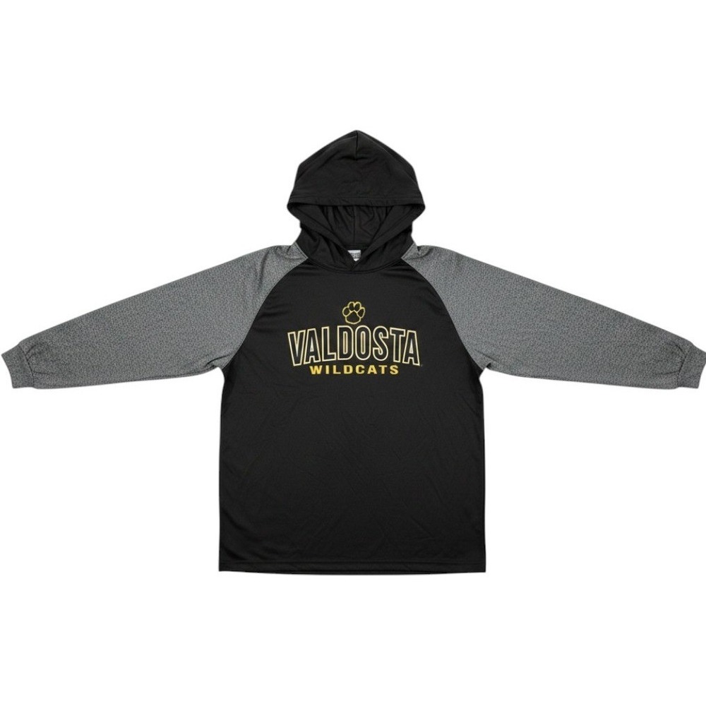 Pro-Ad Sports Valdosta Wildcats Performance Hoodie Black Grey Mens Large NEW